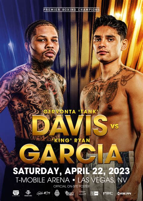 Gervonta ‘Tank’ Davis and Ryan ‘King’ Garcia will go head-to-head in the catchweight professional boxing bout on Friday (IST) at the T-Mobile Arena in Paradise in Nevada. PREVIEW. ... The Gevonta davis vs Ryan Garcia catchweight division fight will not be telecast or streamed live in India. For viewers outside India here are the streaming …